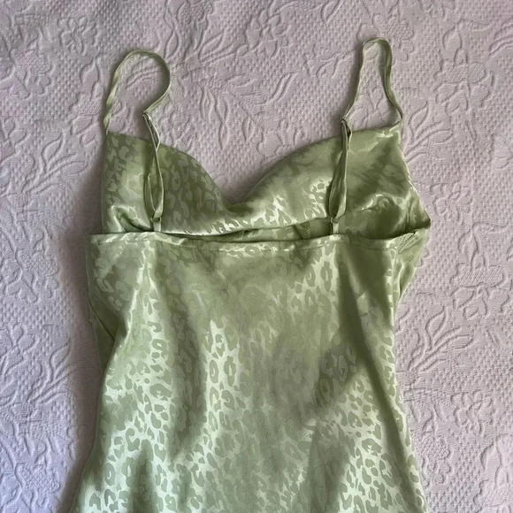 Mint green cheetah print dress Size Small - Picture 3 of 5
